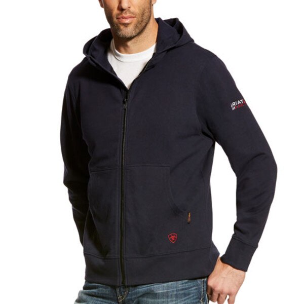 Ariat FR Full Zip Hoodie in Navy